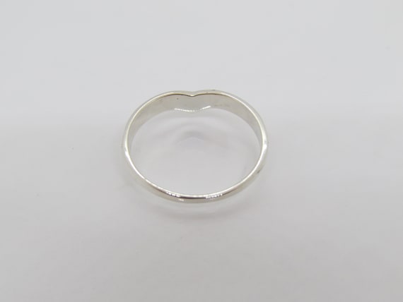 Vintage Sterling Silver V Shaped Ring Size 7 - image 2