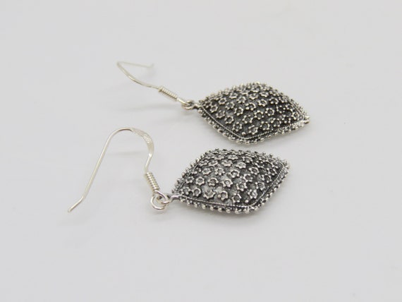 Vintage Sterling Silver Dangle Earrings - image 2