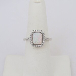 Vintage Sterling Silver Fire Opal & White Topaz Ring Size 7 - Etsy