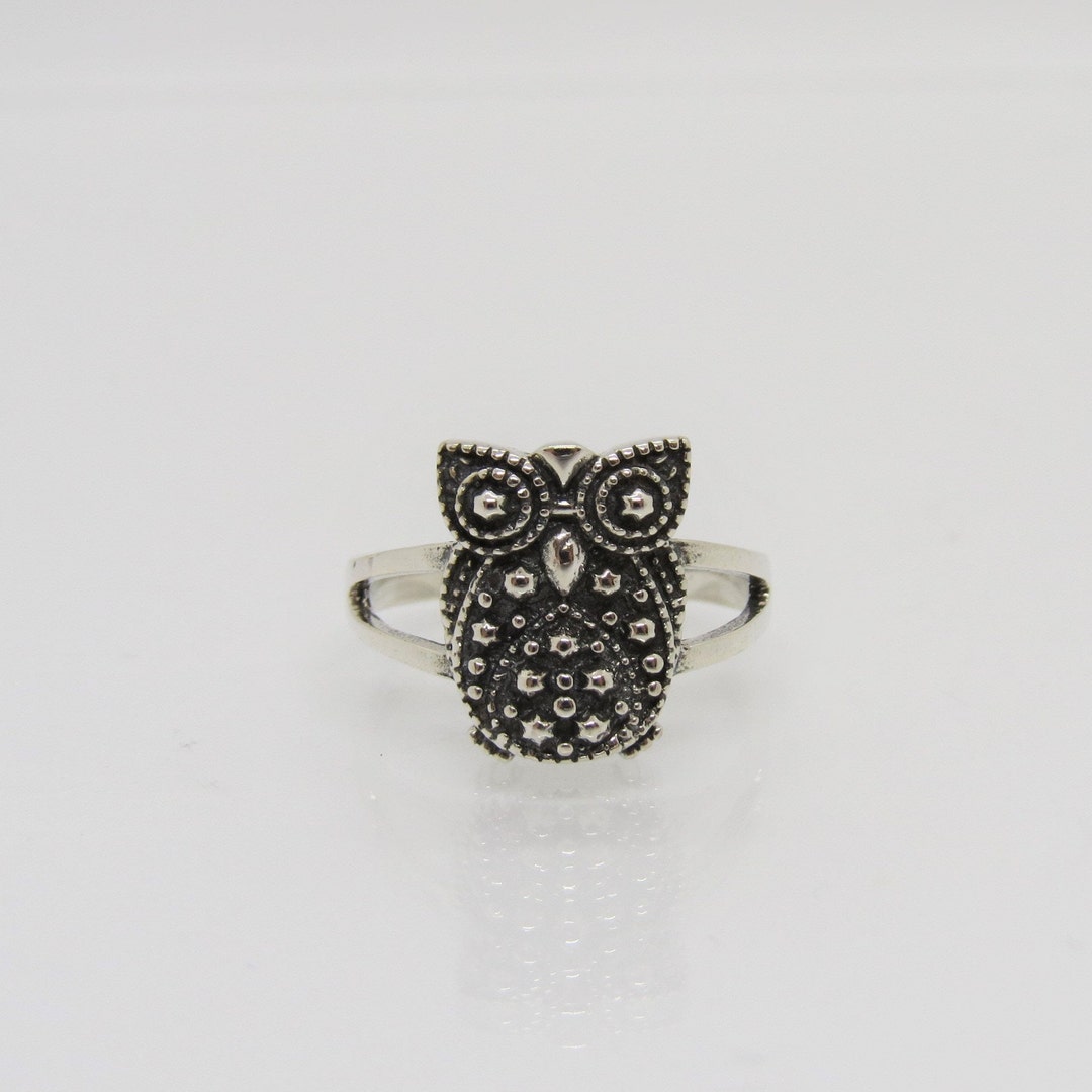 Bague Hibou Argent Pierre Naturelle Lapis