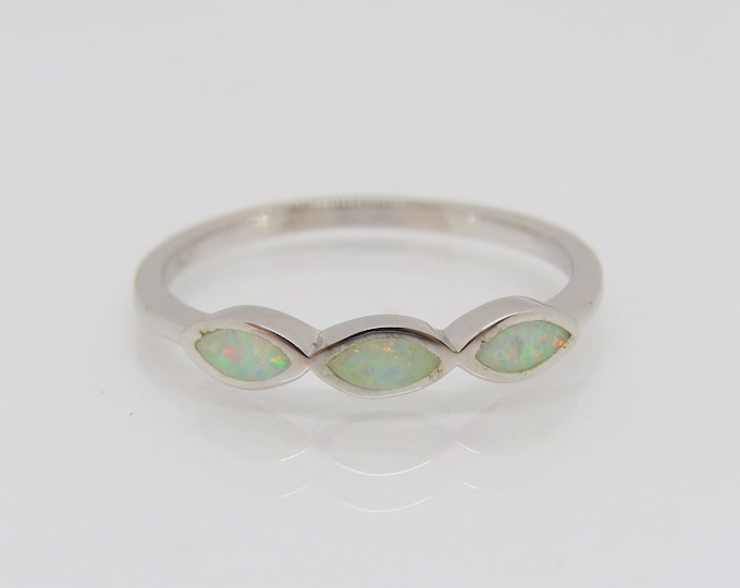 Vintage Sterling Silver Fire Opal Ring Size 7