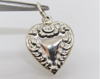 Vintage Sterling Silver Heart Pendant