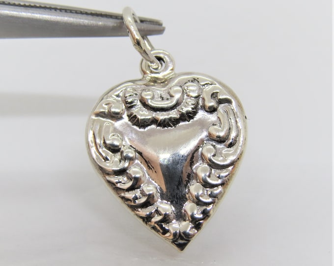 Vintage Sterling Silver Heart Pendant