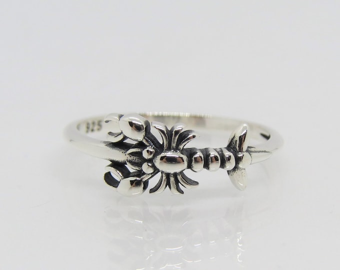 Vintage Sterling Silver Lobster Ring Size 7
