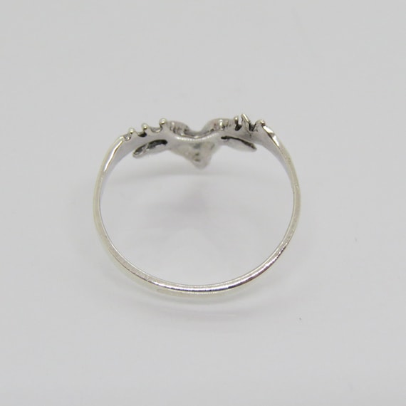 Vintage Sterling Silver Deer Ring Size 7 - image 2