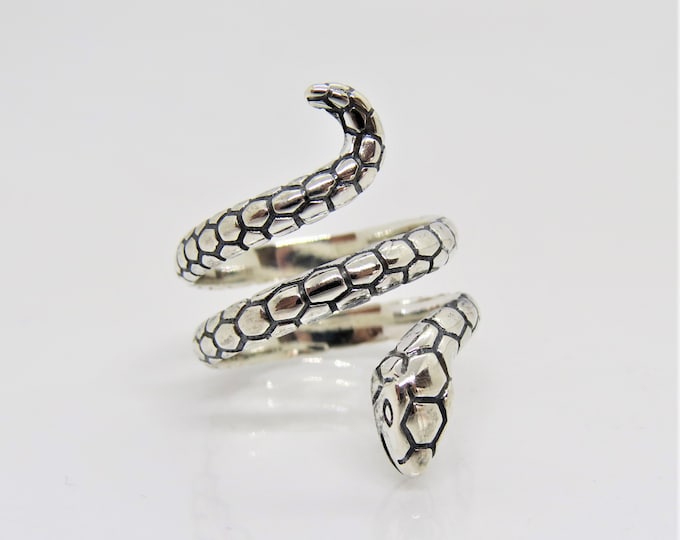 Vintage Sterling Silver Snake Ring.