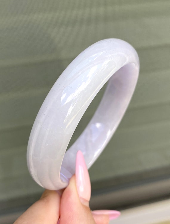 Translucent Natural Lavender, White Jadeite Jade … - image 4