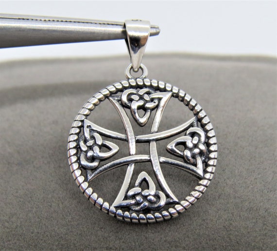 Celtic Cross Charm Antiqued Sterling Silver Celtic Cross Charm Antiqued Sterling Silver