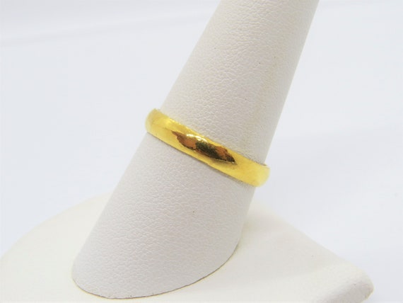 Vintage 24K 9999 Solid Gold Wedding Band Ring Siz… - image 5