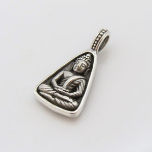 Vintage Sterling Silver Buddha Charm Pendant