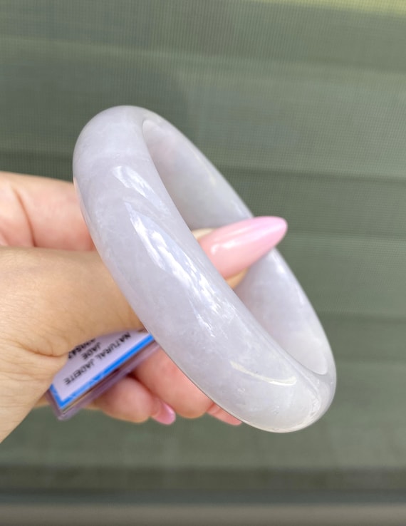 Translucent Natural Lavender, White Jadeite Jade V