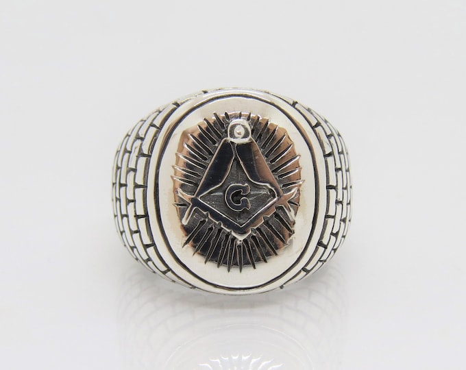 Vintage Sterling Silver Men's Ring Size 9