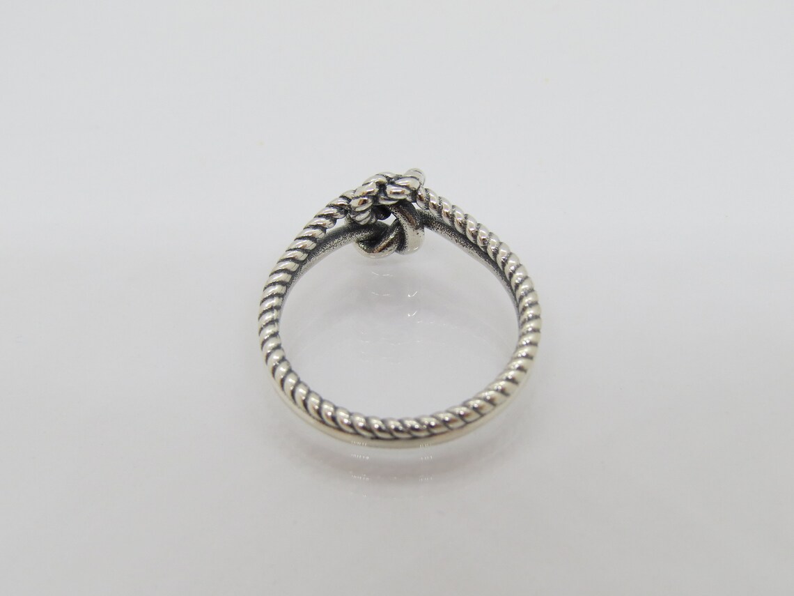 Vintage Sterling Silver Rope Knot Ring Size 9 | Etsy