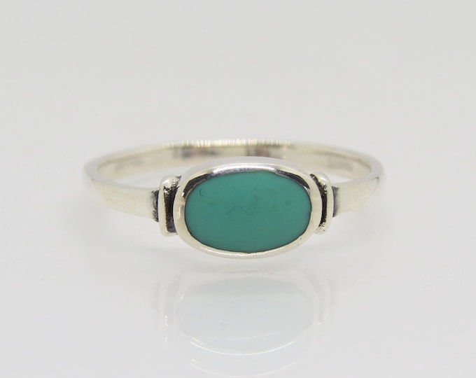 Vintage Sterling Silver Turquoise Ring Size 7