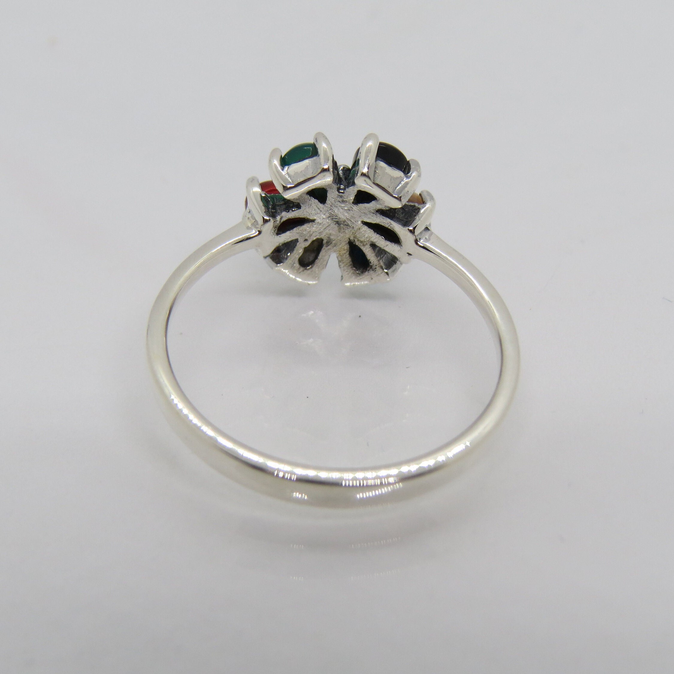Pietre E Minéraux. Anello Rubino & Marcasite Argento 925 3665425285660