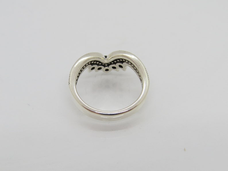 Vintage Sterling Silver Black Onyx /& Marcasite Pointed Ring Size 7