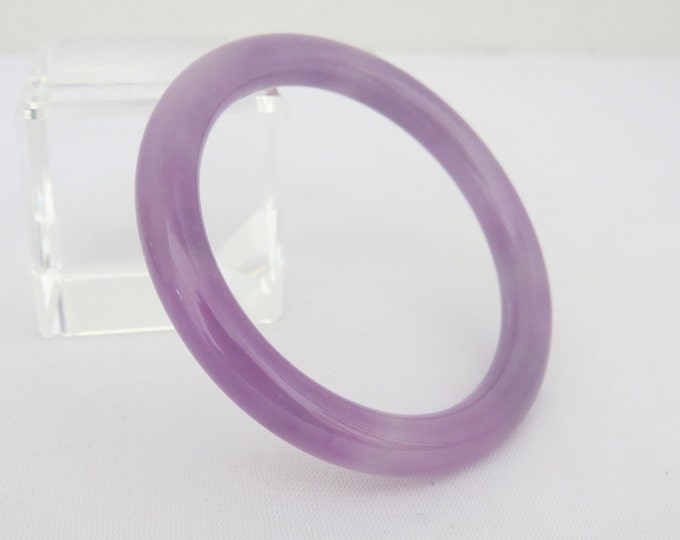 Vintage Natural Purple Lavender Jade Jadeite Bangle Bracelet 52MM Etsy