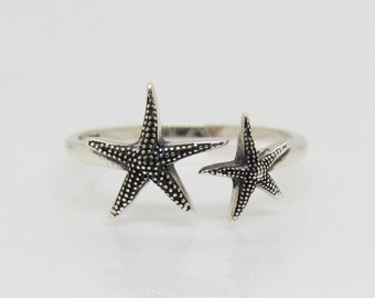 Vintage Sterling Silver Starfish Ring Size 8