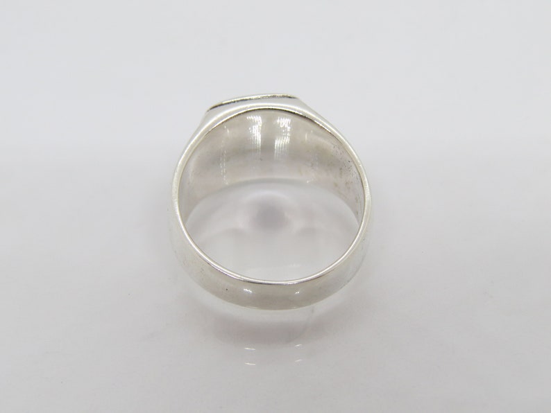 Vintage Sterling Silver Natural Black Onyx Unisex Ring Size 13 - Etsy