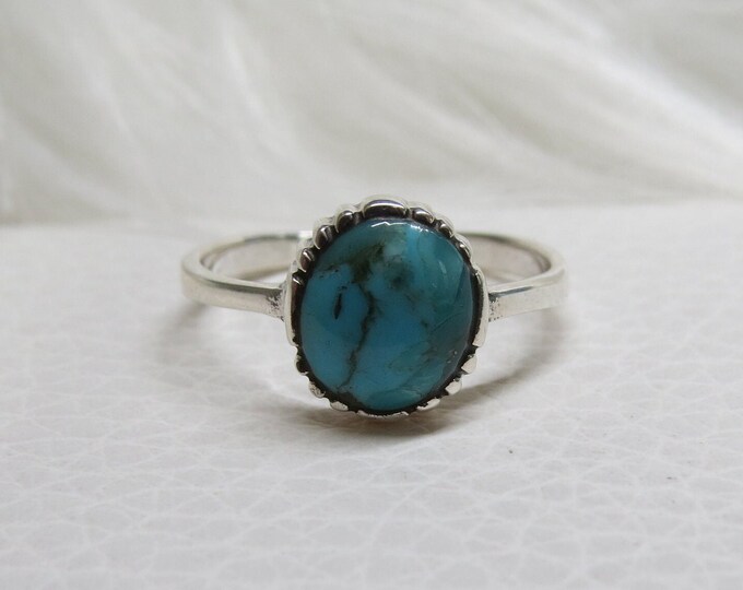 Vintage Sterling Silver Turquoise Ring.
