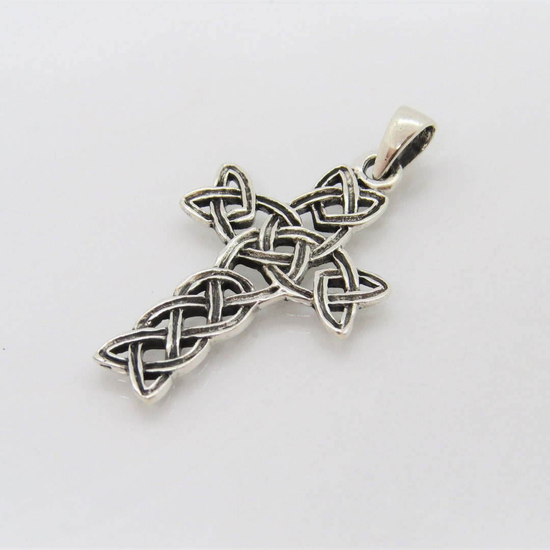 Vintage Sterling Silver CELTIC Cross Pendant - Etsy