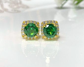 Orecchini A Perno In Oro 14K Con Peridoto Naturale 0.95 Ct – Pietra Di Agosto