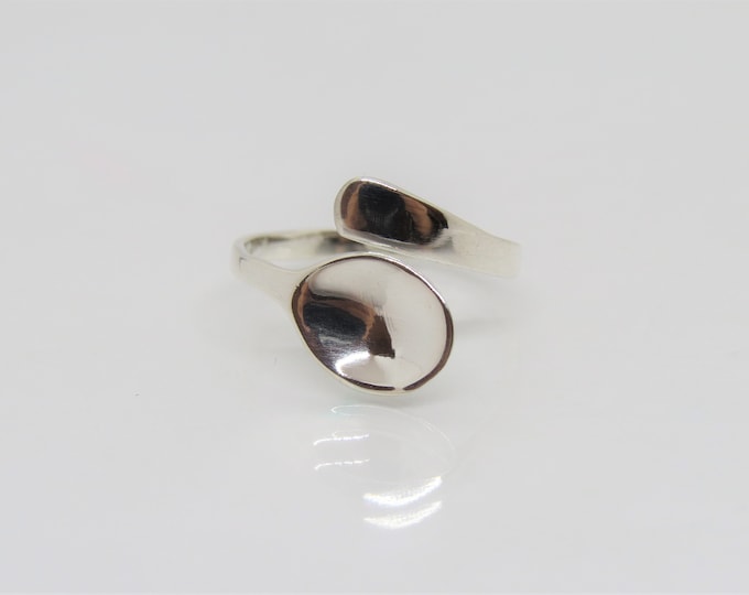 Sterling Silver Spoon Adjustable Ring Size 6,7,8,9,10