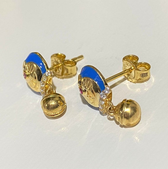 Vintage 18K Solid Yellow Gold Ruby, Black Sapphir… - image 6