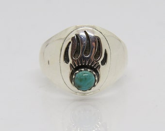 ナバホ　ベアクロー　リング　sterling ヴィンテージ スターリングシルバー 南西部ナバホ族 ベアクロー