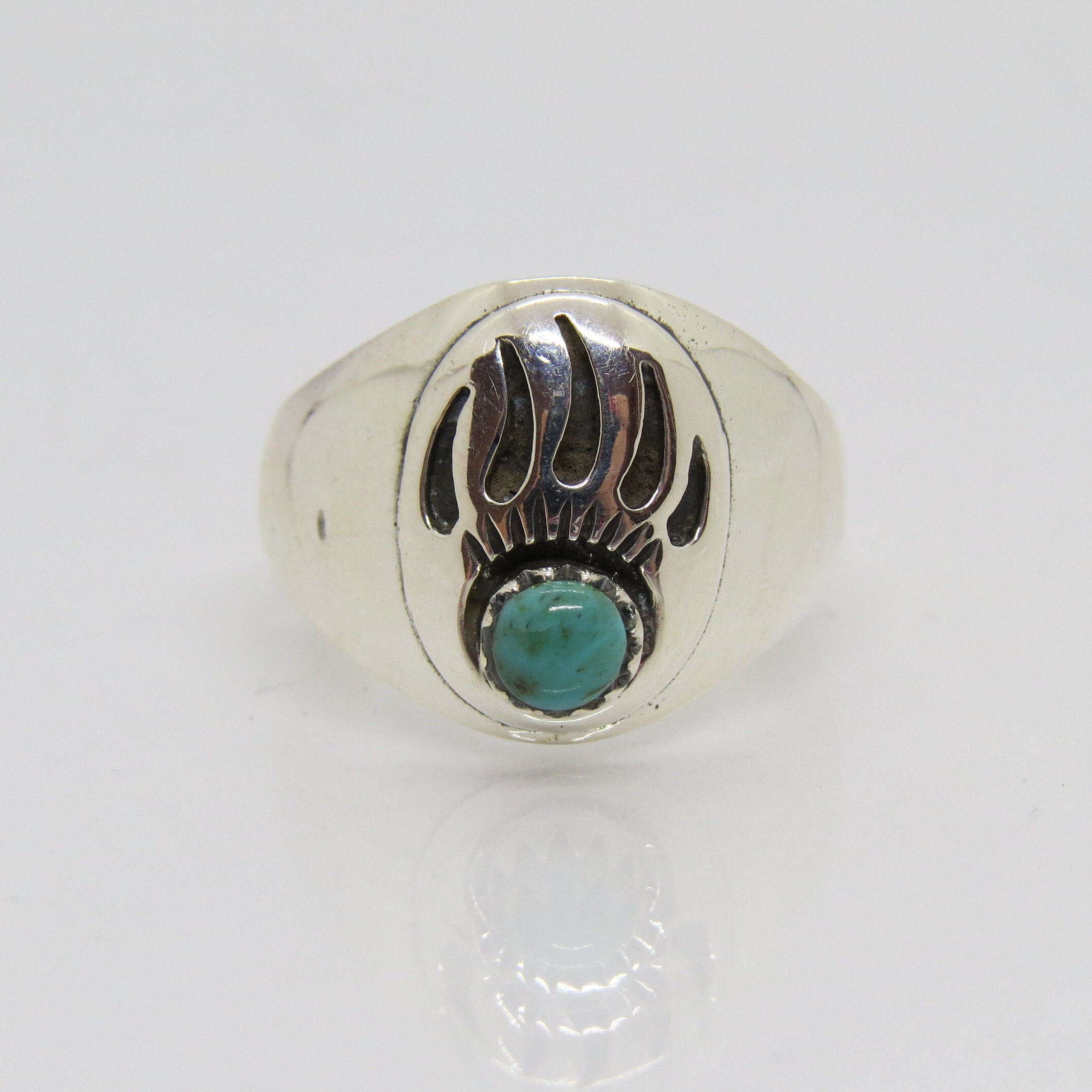 Turquoise bear claw best sale ring