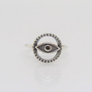 Sterling Silver Eye Ring Size 7