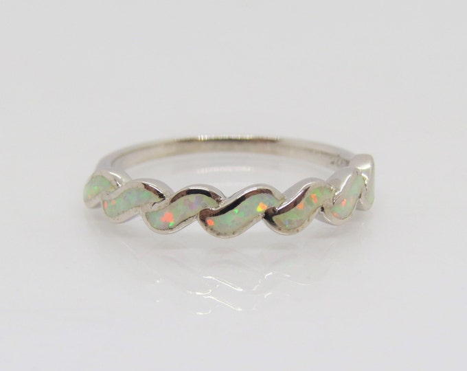 Vintage Sterling Silver Fire Opal Ring Size 7