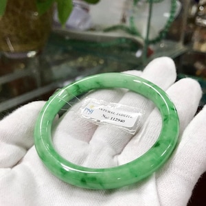 Vintage Grüner Jadeit Jade Armreif 55,2MM