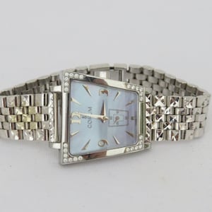 Vintage 14K Solid White Gold CORUM Ladies Watch With Diamond 6 6/8''