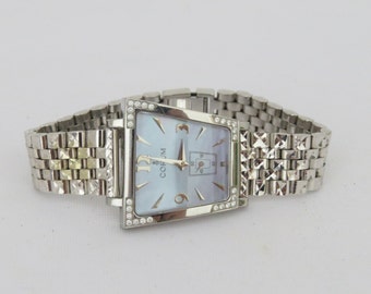 Vintage 14K Solid White Gold CORUM Ladies Watch With Diamond 6 6/8''