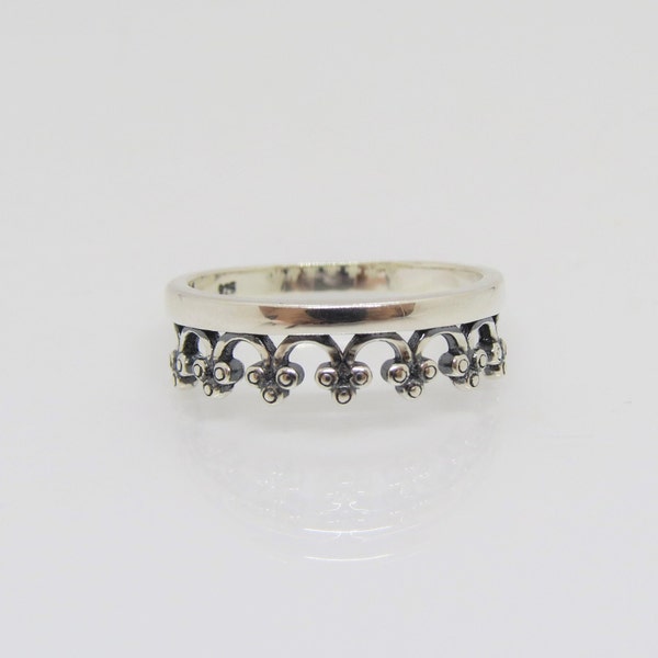 Silver Crown Ring - Etsy