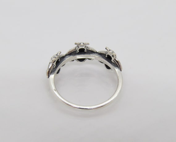 Vintage Sterling Silver Bees Ring Size 7 - image 2
