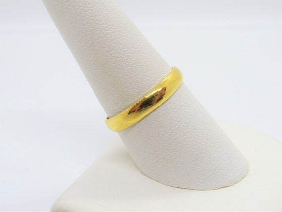 Vintage 24K 9999 Solid Gold Wedding Band Ring Siz… - image 6