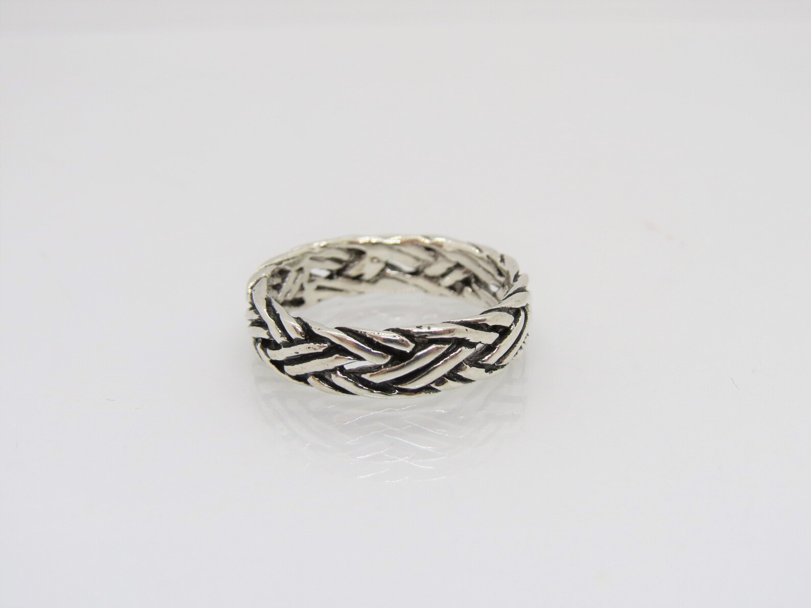Vintage Sterling Silver Rope Unisex Band Ring Size 10 - Etsy