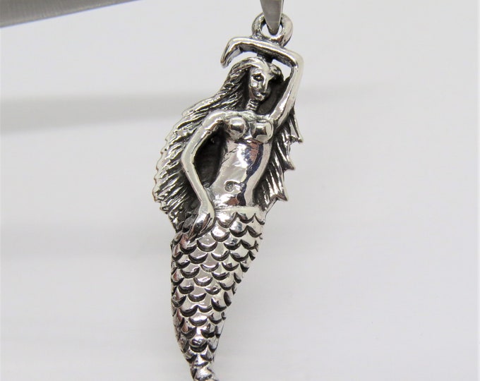 Sterling Silver Mermaid Charm Pendant