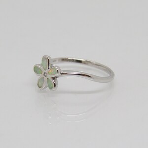 Vintage Sterling Silver Fire Opal & White Topaz Flower Ring Size 7 - Etsy