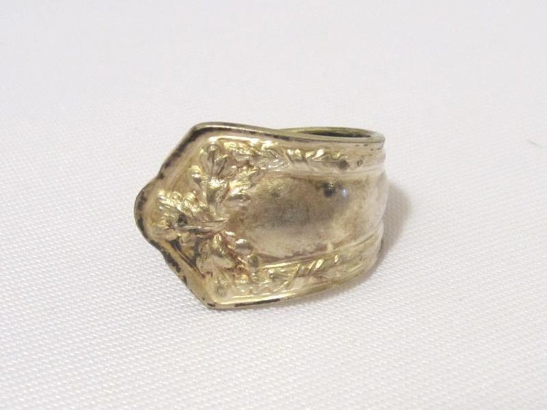 Vintage Jewelry Silver Tone Spoon Ring Wm Rogers & Son AA Size - Etsy