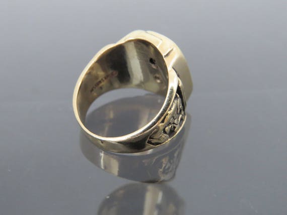 Vintage 10K Solid Yellow Gold Black Onyx 1965 Cla… - image 2