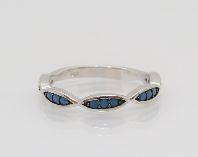 Vintage Sterling Silver Turquoise Band Ring Size 7