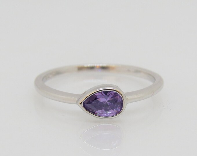 Vintage Sterling Silver Amethyst Ring Size 7