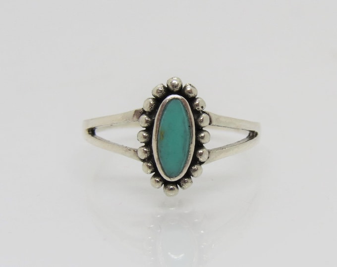 Sterling Silver Turquoise Ring Size 9