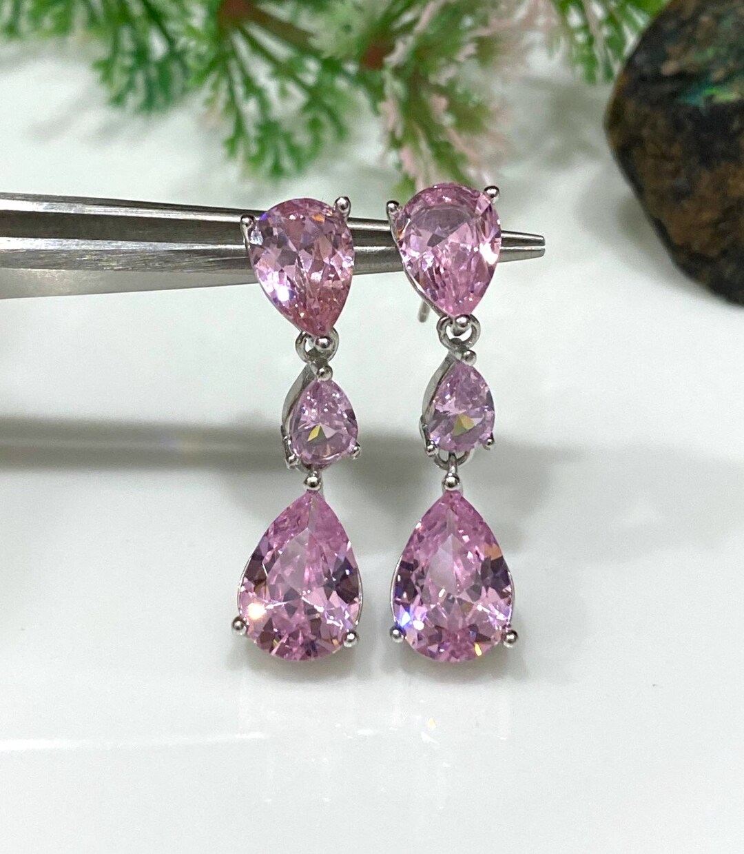 ピアス Tuly and Pear dew Silver Pink Earrings (SILVER 925) E5842-925XPO.jpg?v=1727205763&