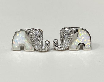 White gold elephant best sale earrings
