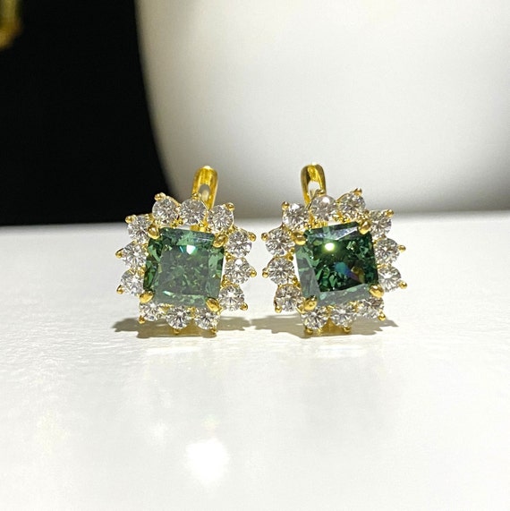 Vintage 15K 610 Solid Yellow Gold Green Tourmaline