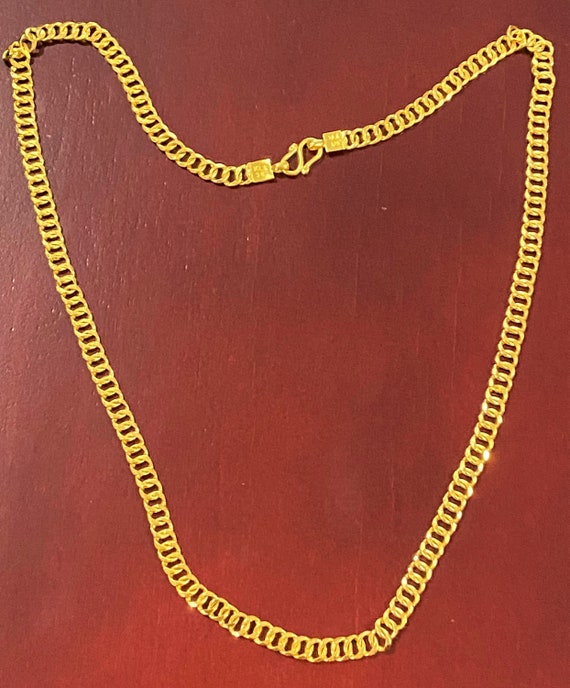 24K 980 Pure Gold Cuban Link Chain Necklace 20'' - image 3